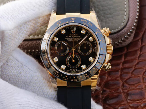 JH Factory Rolex Daytona Cosmograph M116518ln-0046 Black Bezel - 1:1 Best Edition Replica Watches