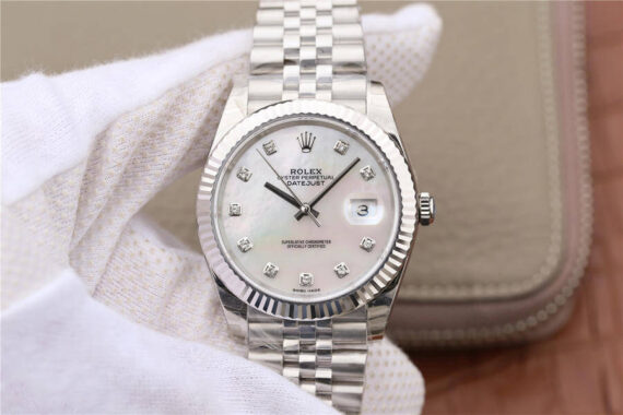 EW Factory Rolex Datejust M126334-0020 Silver Stainless Steel Strap - 1:1 Best Edition Replica Watches