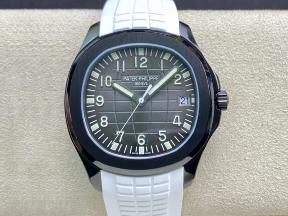 ZF Factory Patek Philippe Aquanaut PP5167 White Rubber Strap - 1:1 Best Edition Replica Watches
