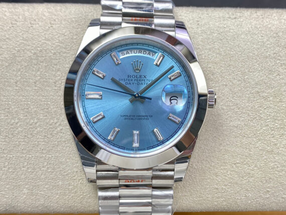 EW Factory Rolex Day Date 228206 Stainless Steel Strap - 1:1 Best Edition Replica Watches