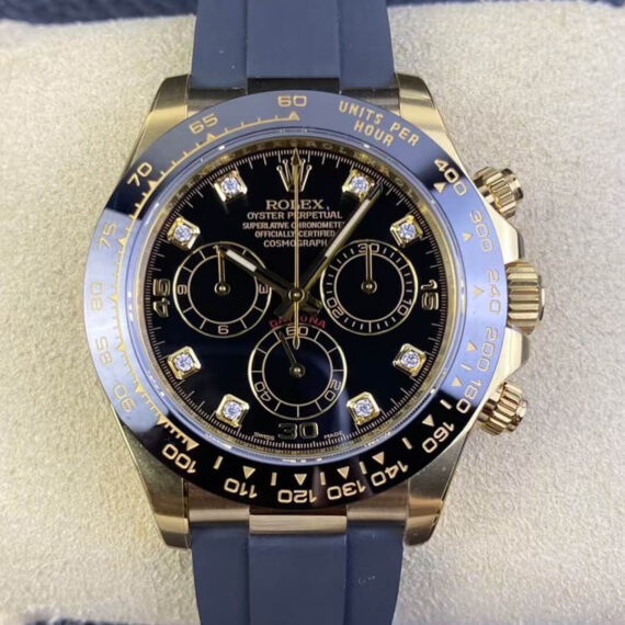 Clean Factory Rolex Cosmograph Daytona M116518ln-0046 Black Diamond Dial - 1:1 Best Edition Replica Watches