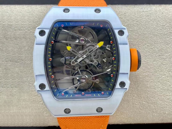RM Factory Richard Mille RM27-02 Tourbillon Orange Strap - 1:1 Best Edition Replica Watches