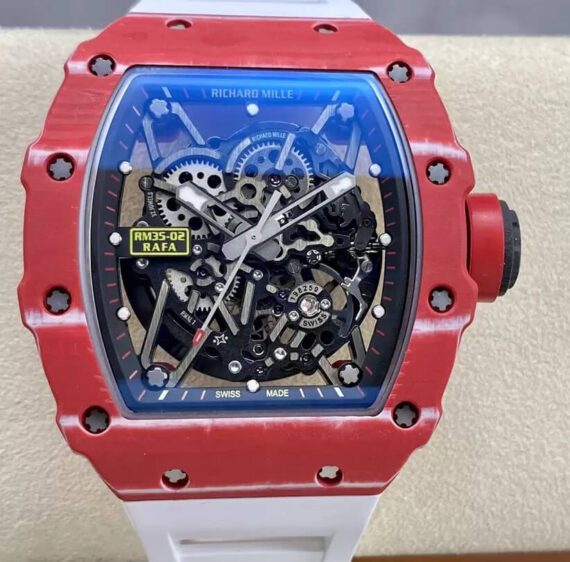 T+ Factory Richard Mille RM35-02 NTPT Carbon Fiber Rubber Strap - 1:1 Best Edition Replica Watches