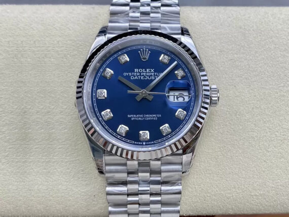 VS Factory Rolex Datejust M126234-0037 Diamond Blue Dial - 1:1 Best Edition Replica Watches