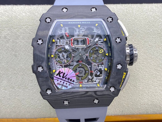 KV Factory Richard Mille RM-011 Rubber Strap - 1:1 Best Edition Replica Watches