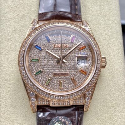 Rolex Day-Date 128155RBR - 1:1 Best Edition Replica Watches
