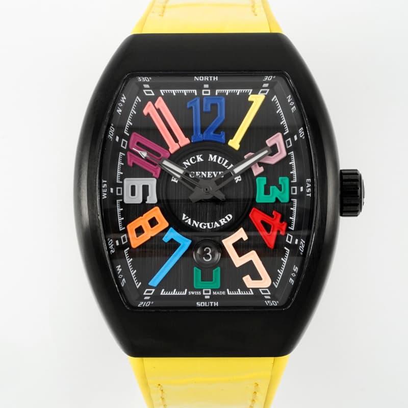 Franck Muller Vanguard Yellow strap - 1:1 Best Edition Replica Watches