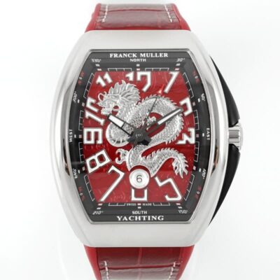 Franck Muller Vanguard Red strap - 1:1 Best Edition Replica Watches