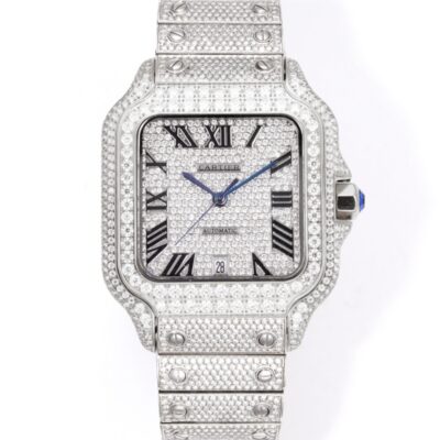 Cartier Santos Full Diamond - 1:1 Best Edition Replica Watches